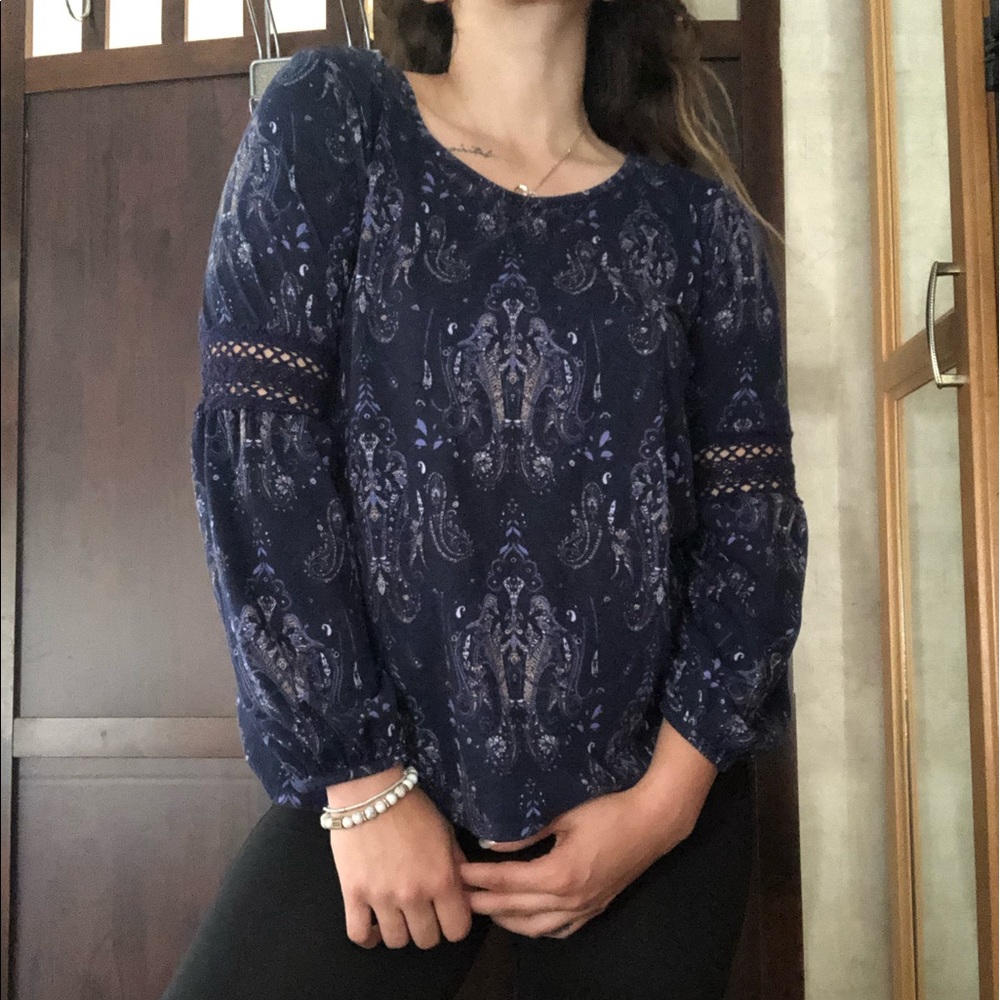 Navy blue ong sleeve